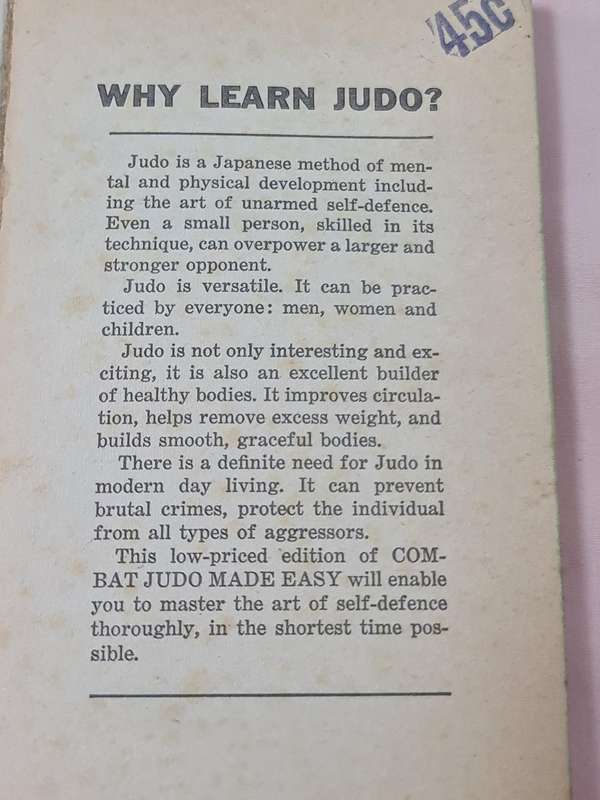 Combat Judo Made Easy Book