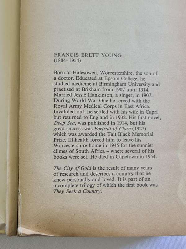 The City of Gold by Francis Brett Young. Soft Cover