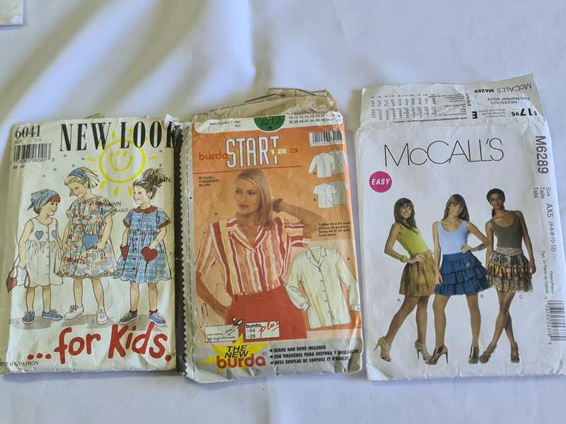 X3 Vintage clothes patterns