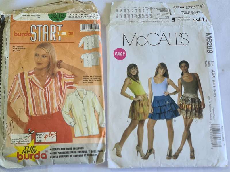 X3 Vintage clothes patterns