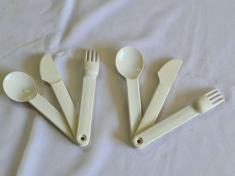 Tupperware, Knifes, Fork, Spoon. X2 Sets