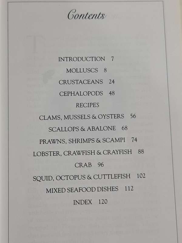 A Gourmets Book of Shellfish by Mary Gadogan recipe book.