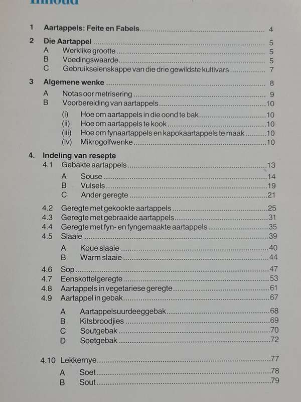 Aartappel-Plesier resepte boek