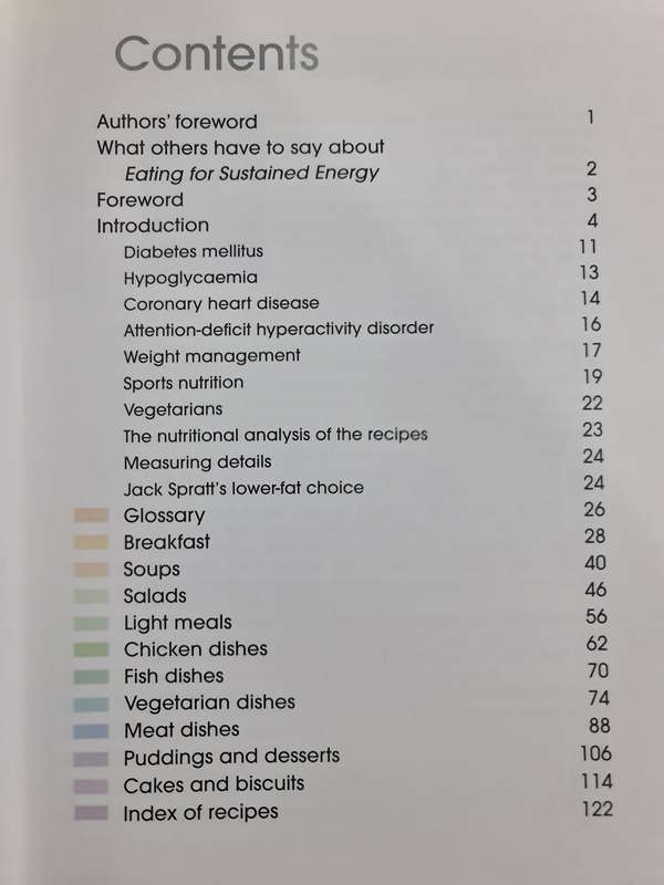 Eating for Sustained Energy recipe book