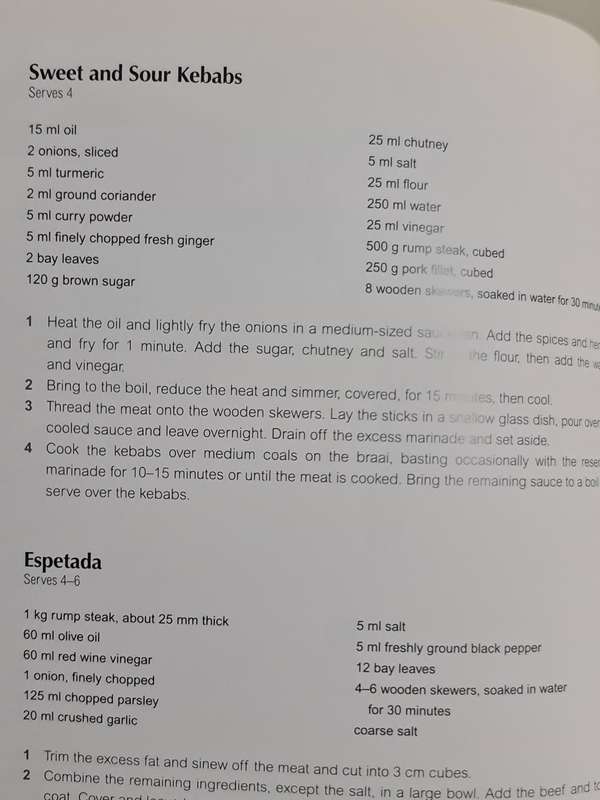 Braai recipe book