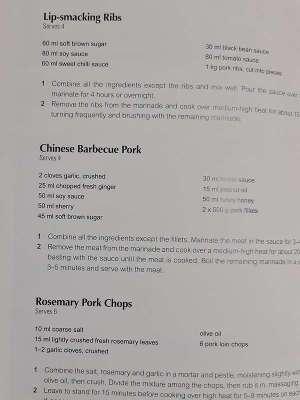 Braai recipe book