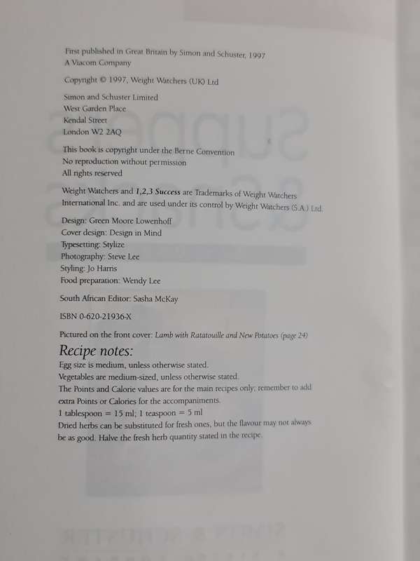 Weight Watchers: Suppers & Snacks by Roz Denny