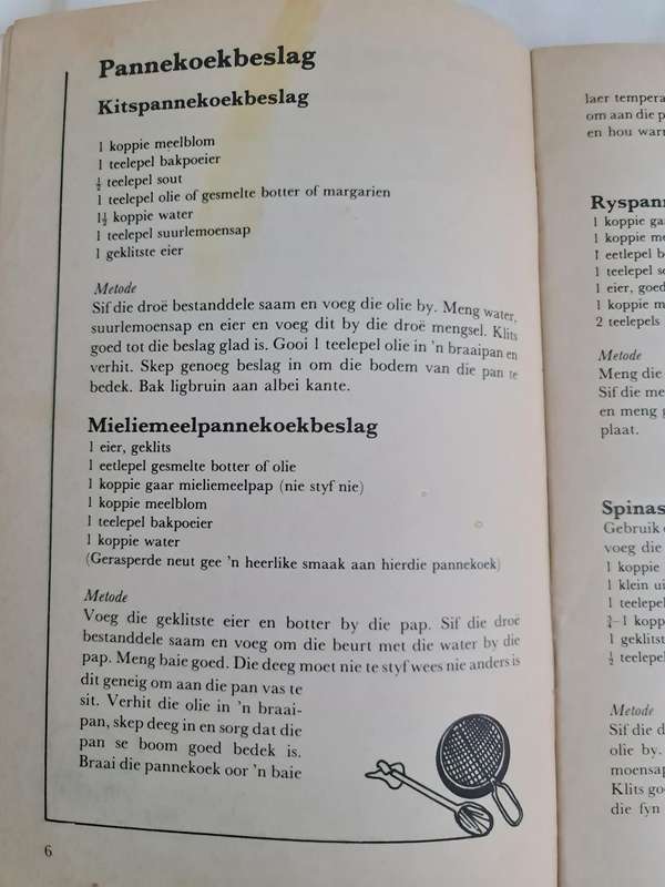 Smaaklekker Pannekoek deur Desiree Calitz resepte boek.