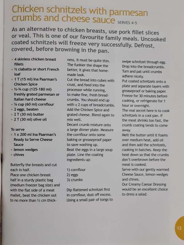 What's for supper by Ina Paarlman. Recipe book.