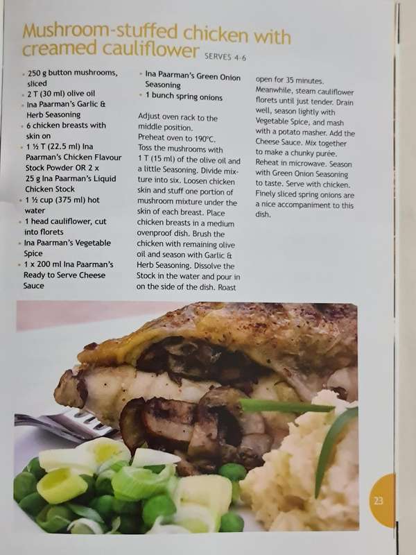 What's for supper by Ina Paarlman. Recipe book.