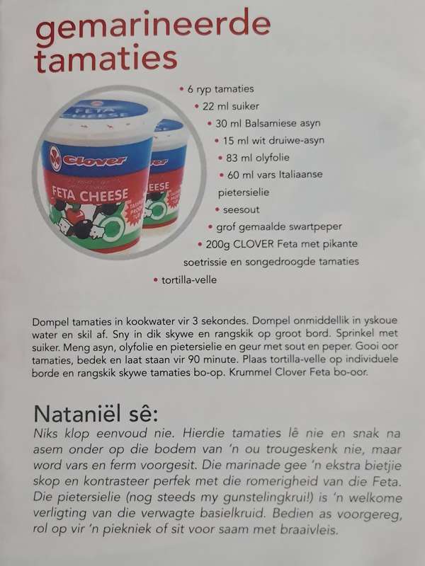 Sarie: Nathaniel  kook vir vriende resepte boek