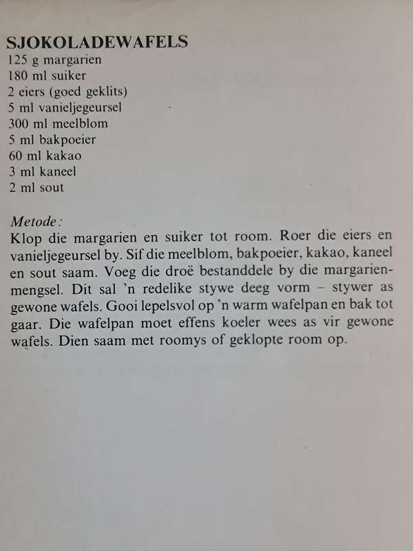 Sjokolade deur Sophia van Heerden Resepte boek.