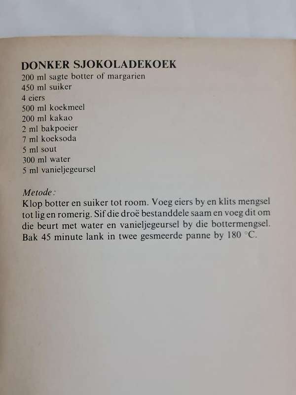 Sjokolade deur Sophia van Heerden Resepte boek.