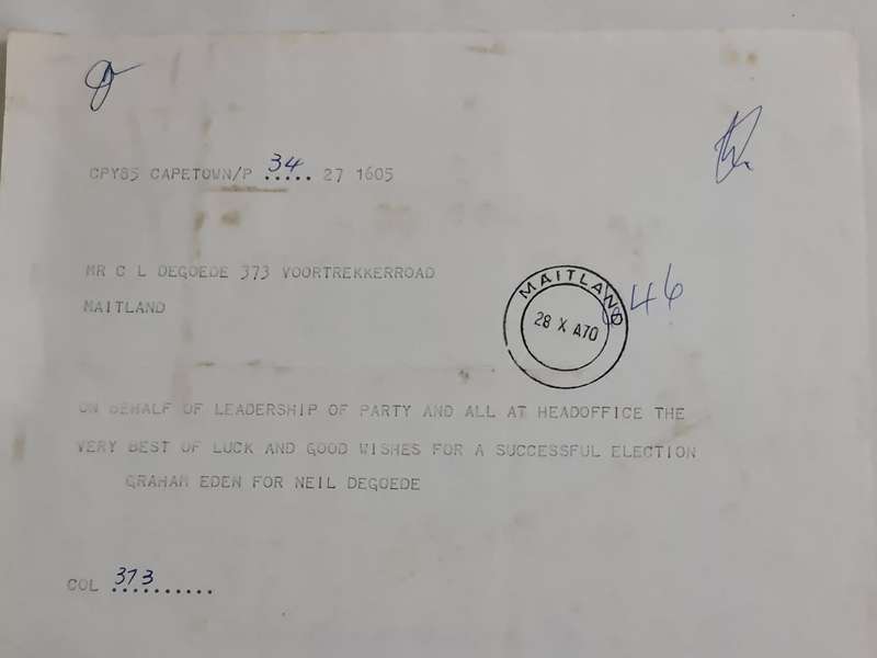 x5 Circa 1970 Telegrams