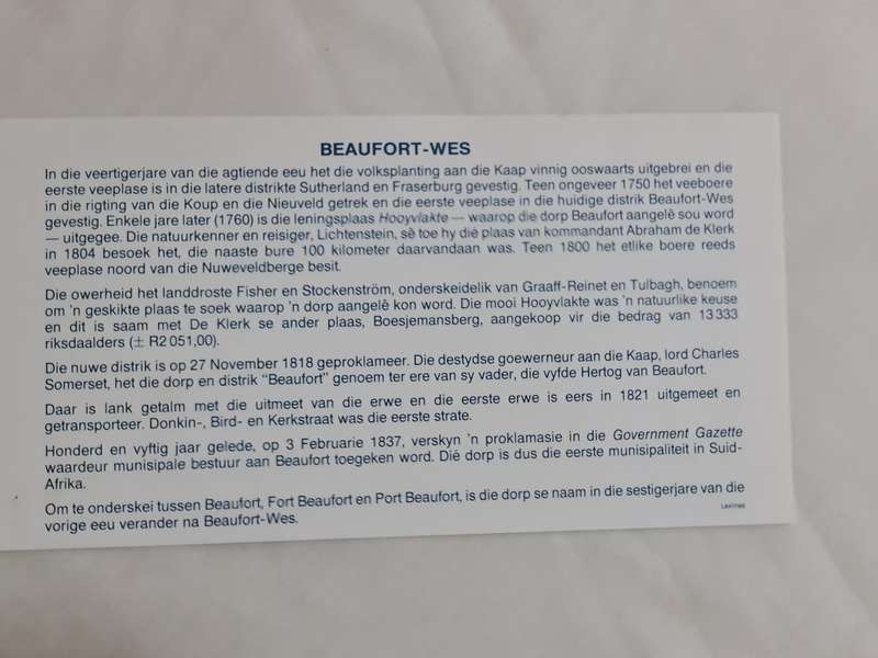Beaufort West RSA 14 cent stamp.