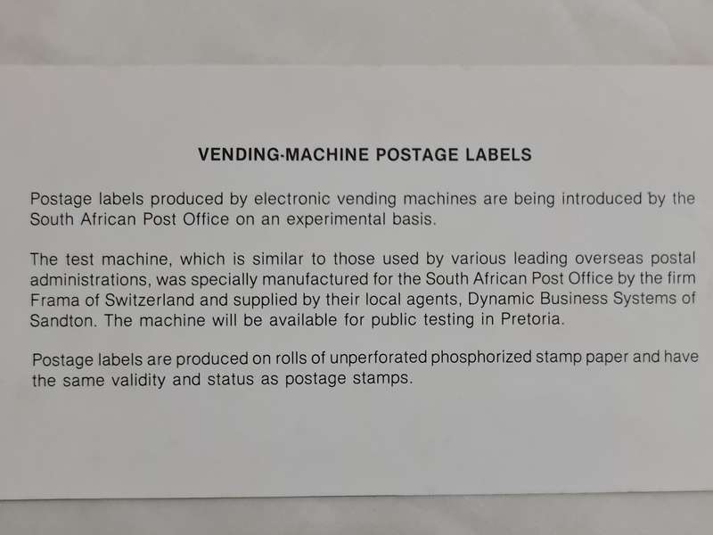 Introduction of Postage Labels 1986