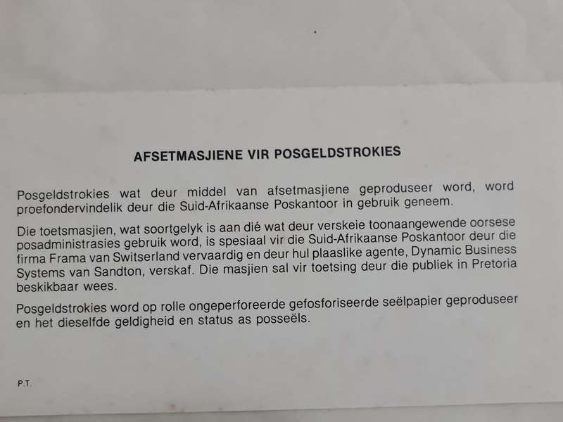 Introduction of Postage Labels 1986