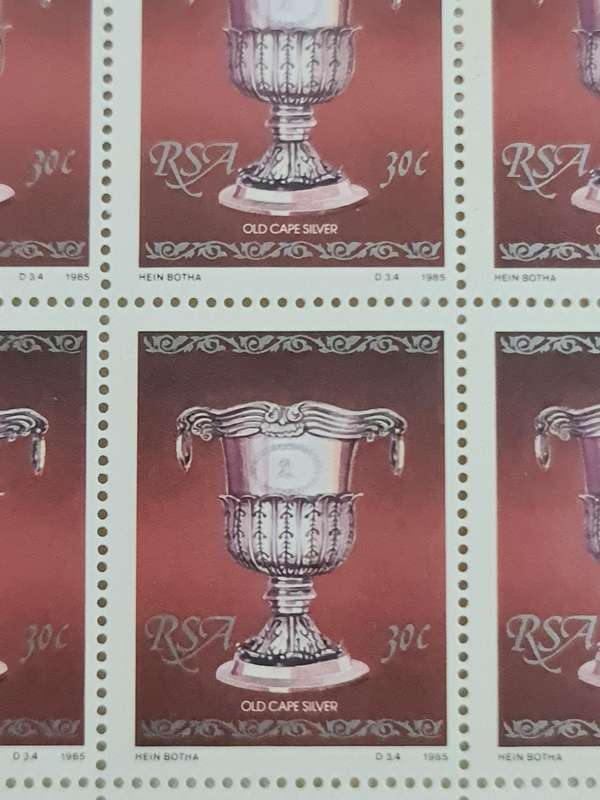 Old Cape Silver RSA 1985 30cent stamps