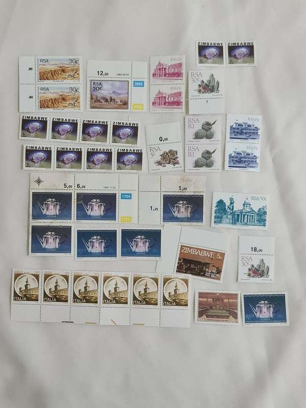 Mixed Stamps: RSA, Zimbabwe, Italia