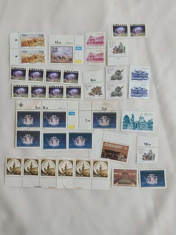 Mixed Stamps: RSA, Zimbabwe, Italia