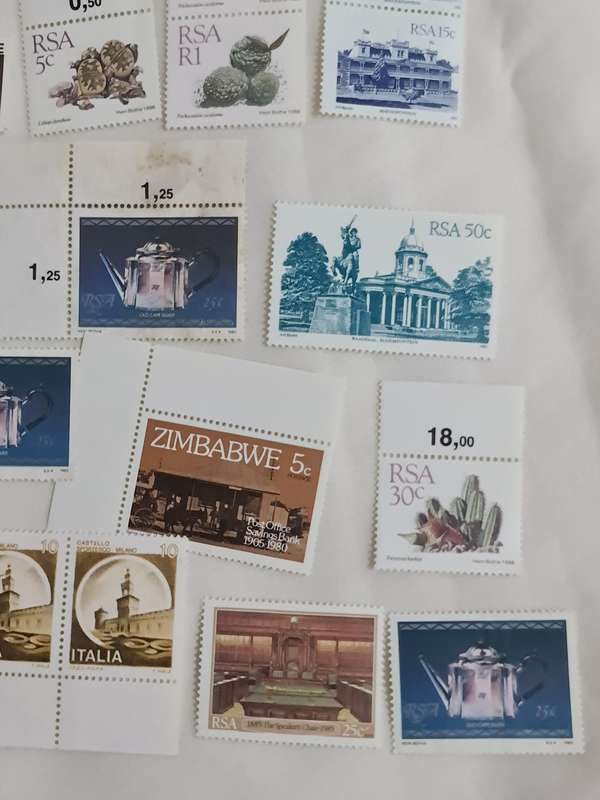 Mixed Stamps: RSA, Zimbabwe, Italia