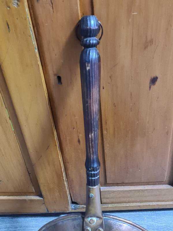 Large flat copper pan