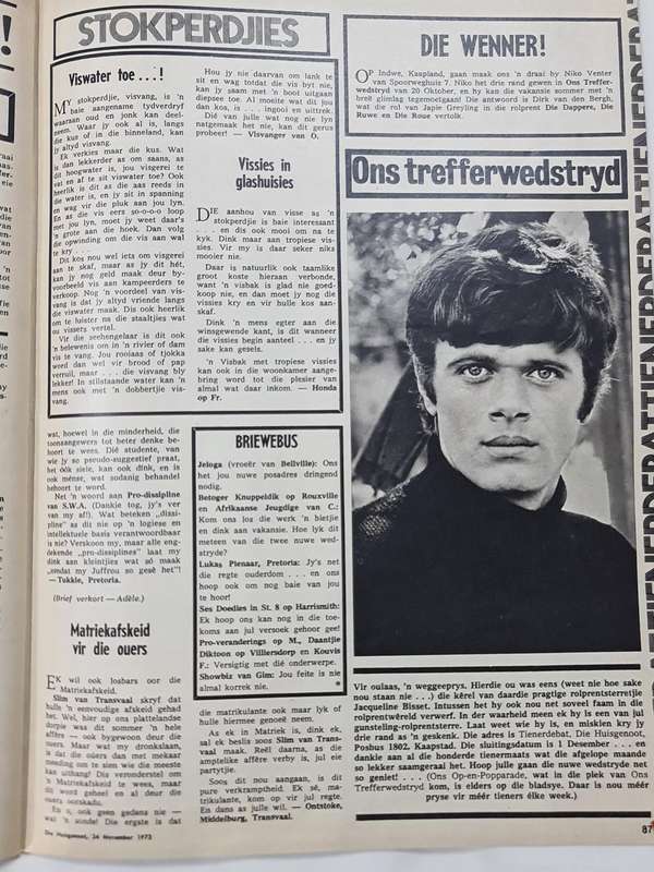 Huisgenoot 24 November 1972, Gary Player, Sophia Loren