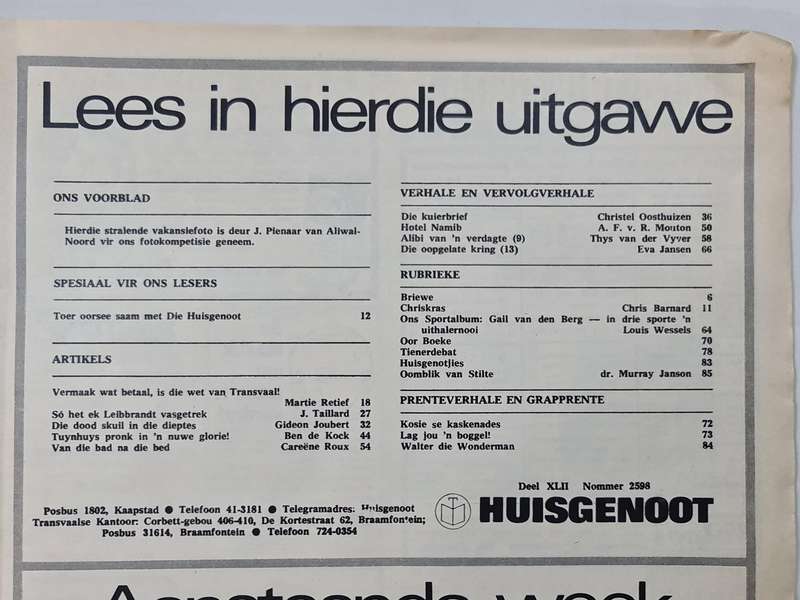 Huisgenoot: 28 Januarie 1972