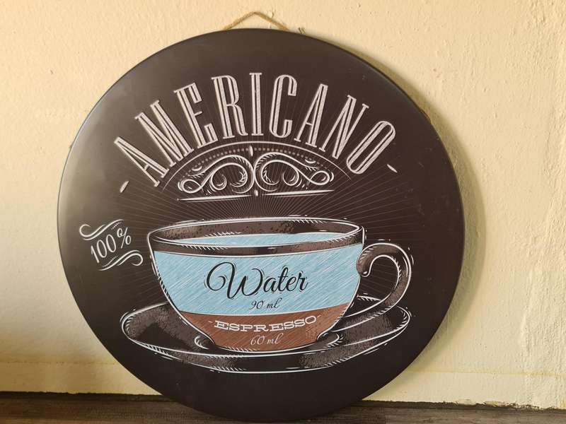 Americans Tin Coffee Sign.