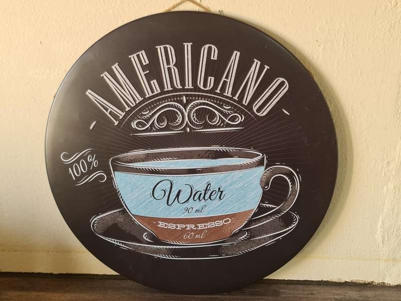 Americans Tin Coffee Sign.