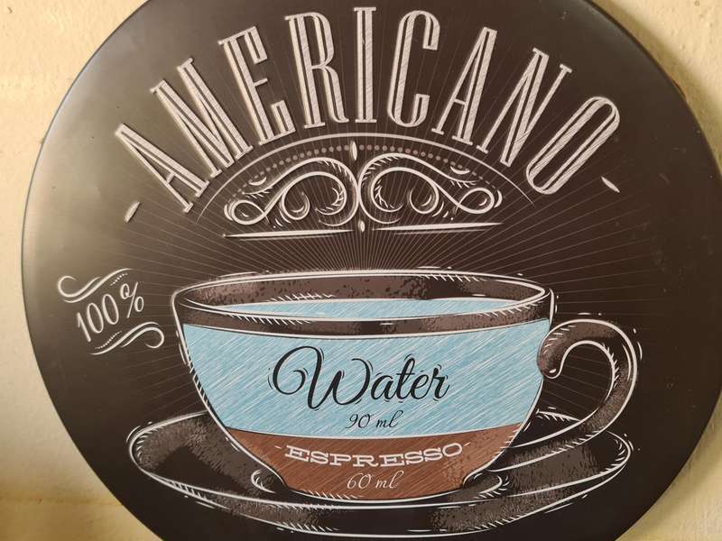 Americans Tin Coffee Sign.