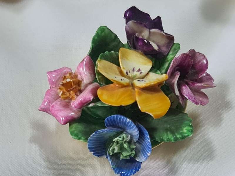 Three Coalport flower bouquet