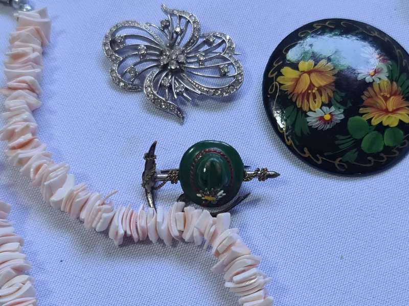 Mixed Vintage brooches and necklaces