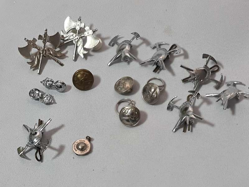 Mixed Fire Service badges.