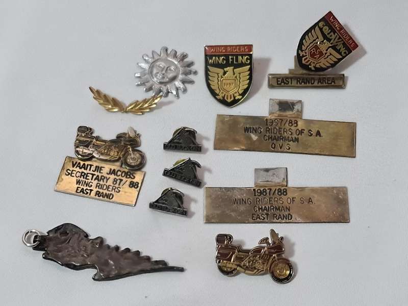 Mixed biker badges