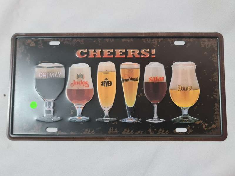 Four Metal signs for a mancave