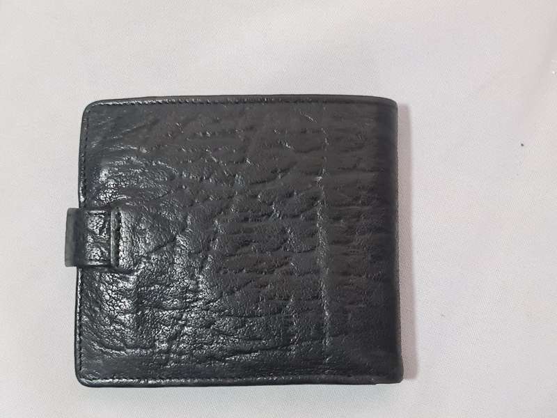 Genuine Wild Buffalo leather purse, hand made.