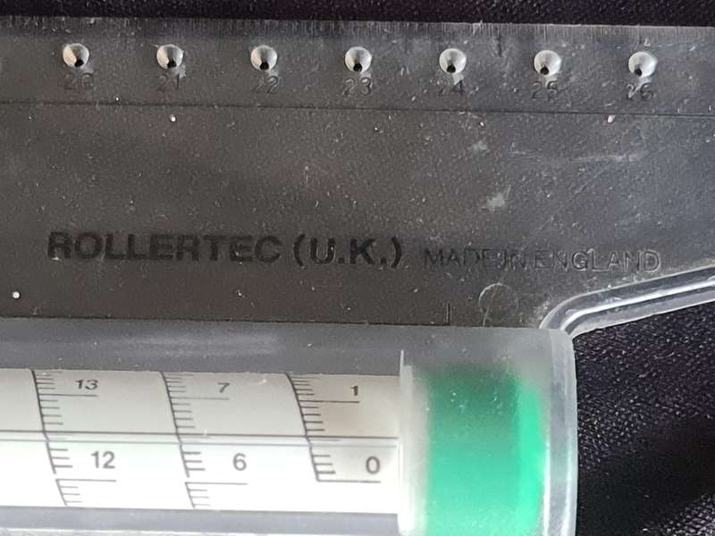 X2 Rollertec (UK) Made in England. Roller ruler.