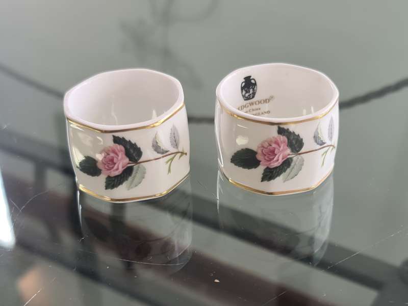 Wedgwood Fine China serviette holders.