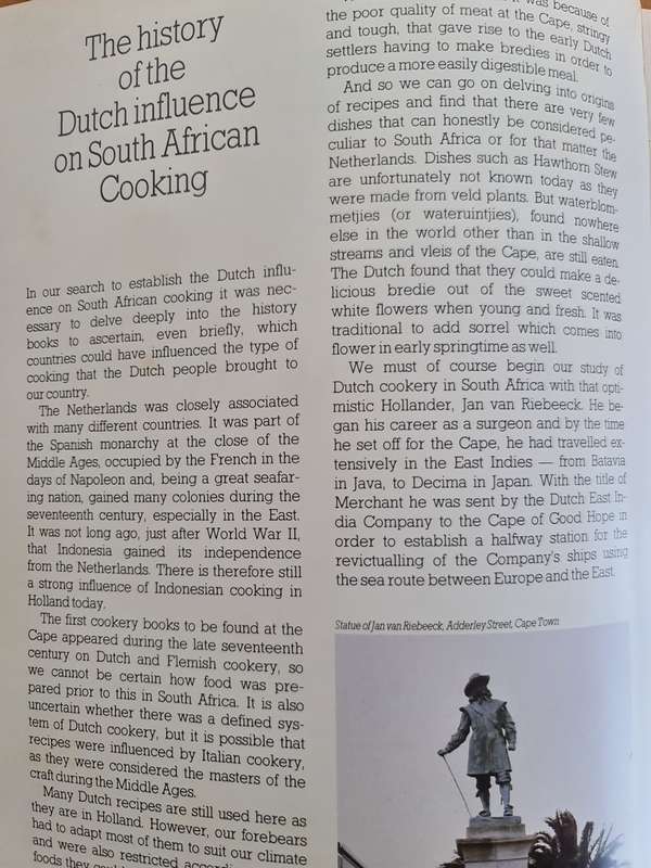 Book: Easy Cooking, The Dutch influence on South African cooking. Recipe book.