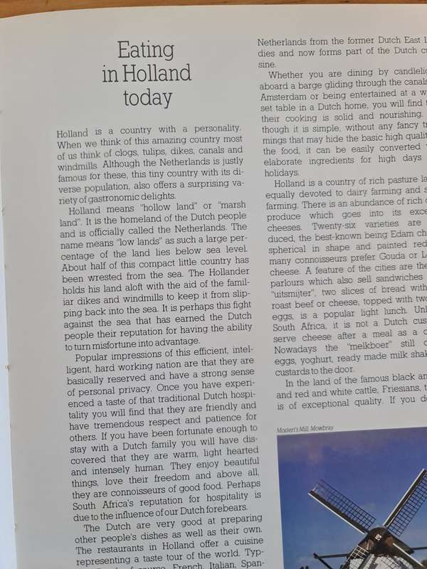 Book: Easy Cooking, The Dutch influence on South African cooking. Recipe book.