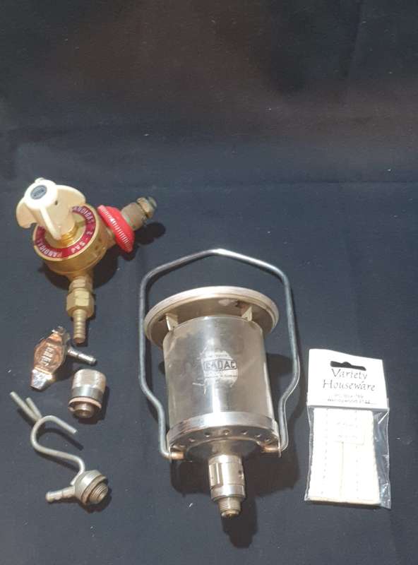 Vintage Gas lamp and accessories