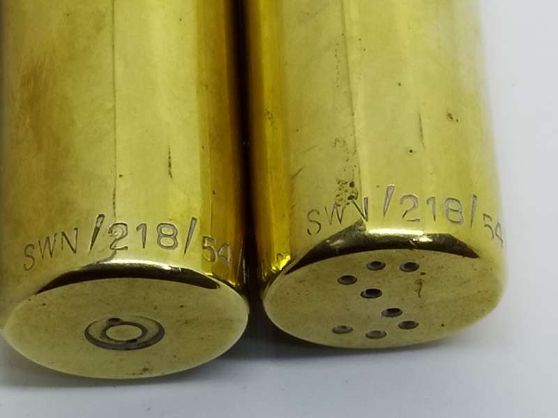 Brass trench art style Salt & Pepper