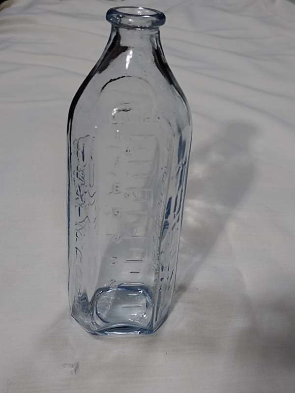 Tuffy blue baby glass bottle