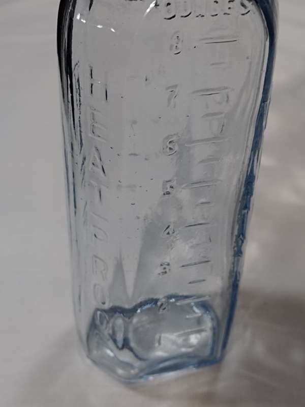 Tuffy blue baby glass bottle