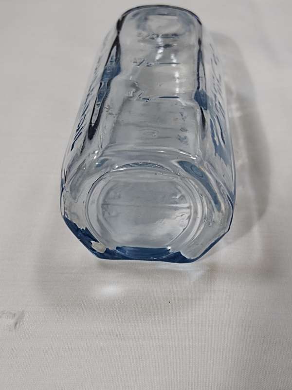 Tuffy blue baby glass bottle