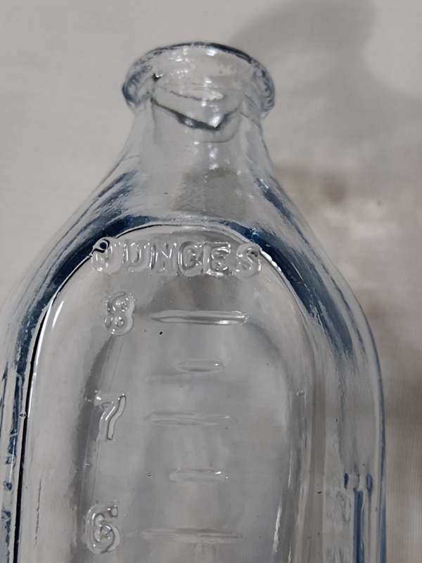 Tuffy blue baby glass bottle