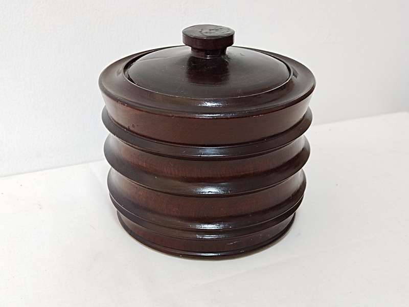 Vintage wooden tobacco Jar