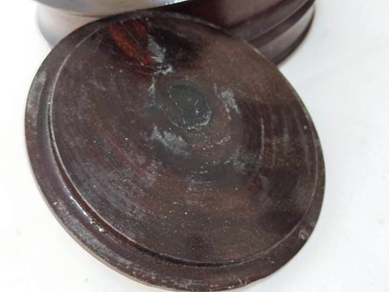 Vintage wooden tobacco Jar