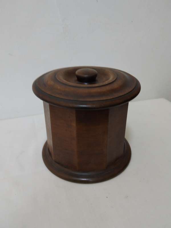 Vintage wooden tobacco jar